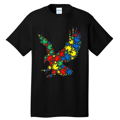 Eagle Autism Puzzle for Autism Awareness Tall T-Shirt