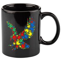 Eagle Autism Puzzle for Autism Awareness 11oz C Handle Ceramic Mug