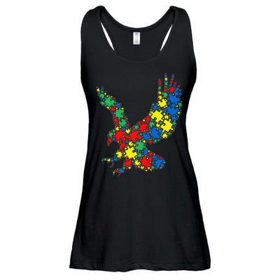 Eagle Autism Puzzle for Autism Awareness Ladies Essential Flowy Tank