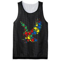 Eagle Autism Puzzle for Autism Awareness Mesh Reversible Basketball Jersey Tank