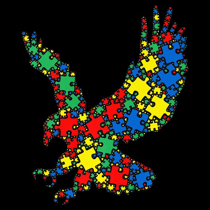 Eagle Autism Puzzle for Autism Awareness Premium T-Shirt