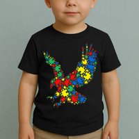 Eagle Autism Puzzle for Autism Awareness Toddler T-Shirt