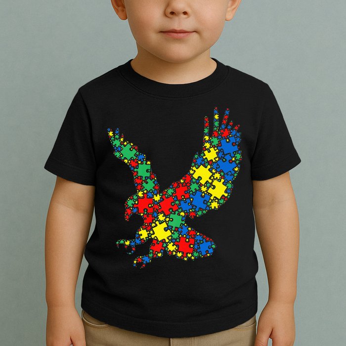 Eagle Autism Puzzle for Autism Awareness Toddler T-Shirt