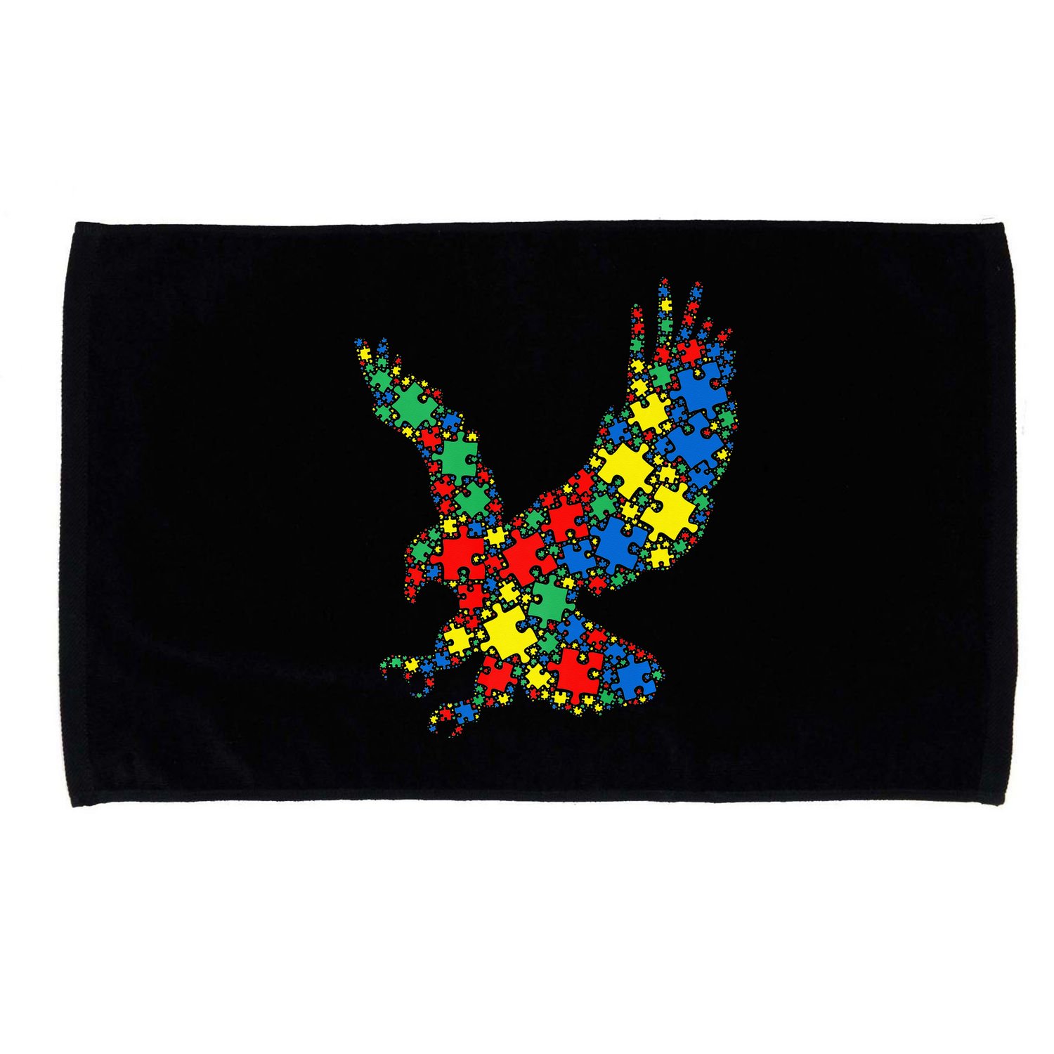Eagle Autism Puzzle for Autism Awareness Microfiber Hand Towel