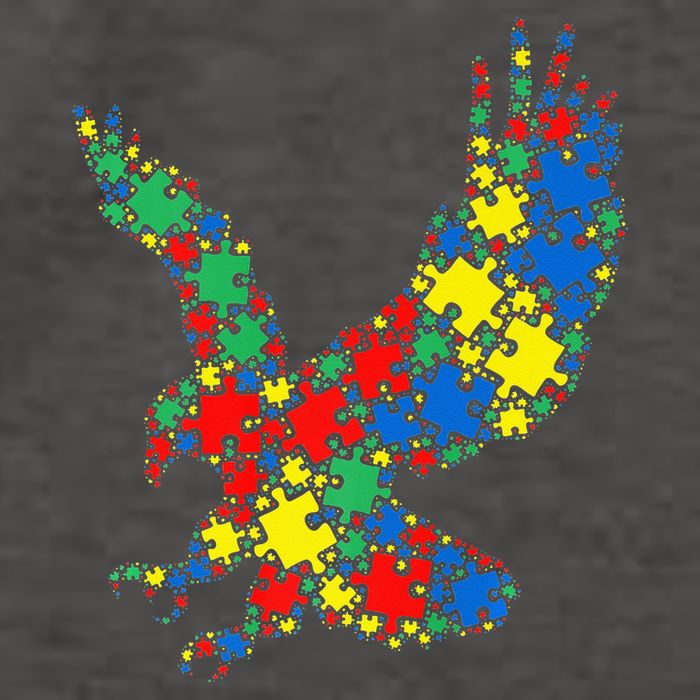 Eagle Autism Puzzle for Autism Awareness Vector Backpack