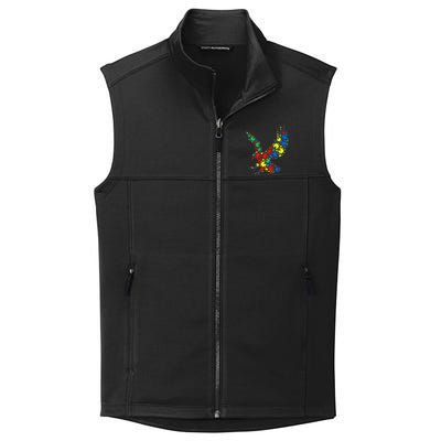 Eagle Autism Puzzle for Autism Awareness Collective Smooth Fleece Vest