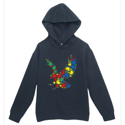 Eagle Autism Puzzle for Autism Awareness Urban Pullover Hoodie