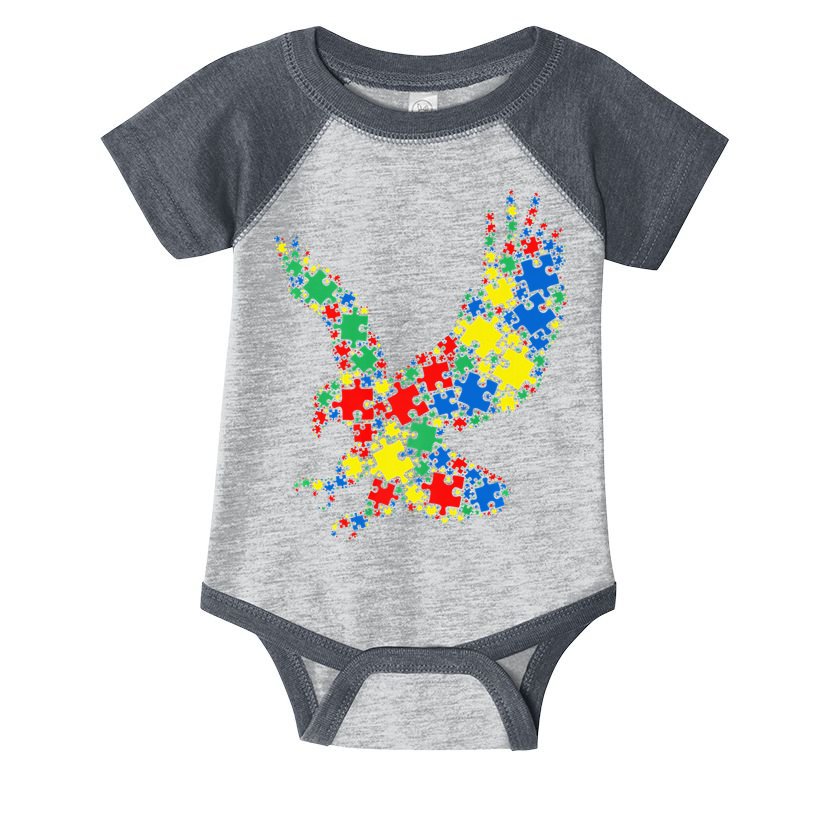 Eagle Autism Puzzle for Autism Awareness Infant Baby Jersey Bodysuit