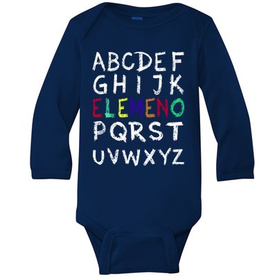 Eleo AlphabetFunny Preschool KindergartenSchool Teacher Cute Gift Baby Long Sleeve Bodysuit