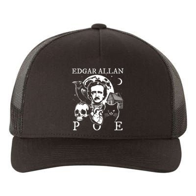 Edgar Allan Poe Poems Quotes Raven Literature Yupoong Adult 5-Panel Trucker Hat