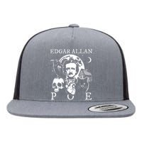 Edgar Allan Poe Poems Quotes Raven Literature Flat Bill Trucker Hat