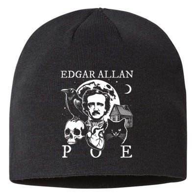 Edgar Allan Poe Poems Quotes Raven Literature Sustainable Beanie