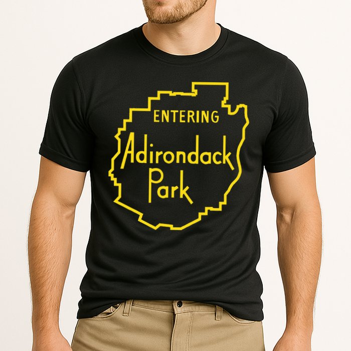 Entering Adirondack Park Sign Cooling Performance Crew T-Shirt