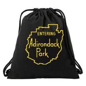 Entering Adirondack Park Sign Drawstring Bag