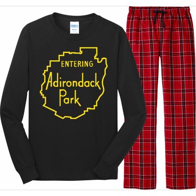 Entering Adirondack Park Sign Long Sleeve Pajama Set