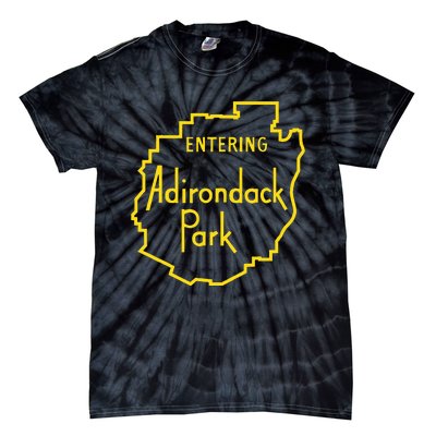 Entering Adirondack Park Sign Tie-Dye T-Shirt