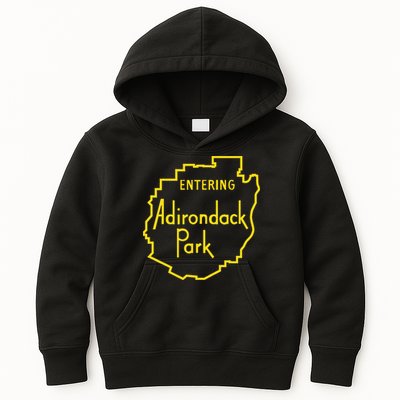 Entering Adirondack Park Sign Kids Hoodie