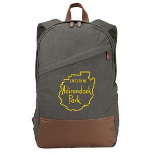 Entering Adirondack Park Sign Cotton Canvas Backpack