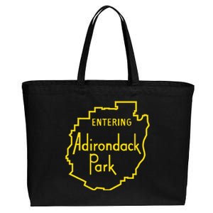 Entering Adirondack Park Sign Cotton Canvas Jumbo Tote