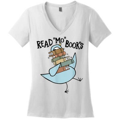 Elephant And Piggie Read Mo Books Pigeon Women's V-Neck T-Shirt