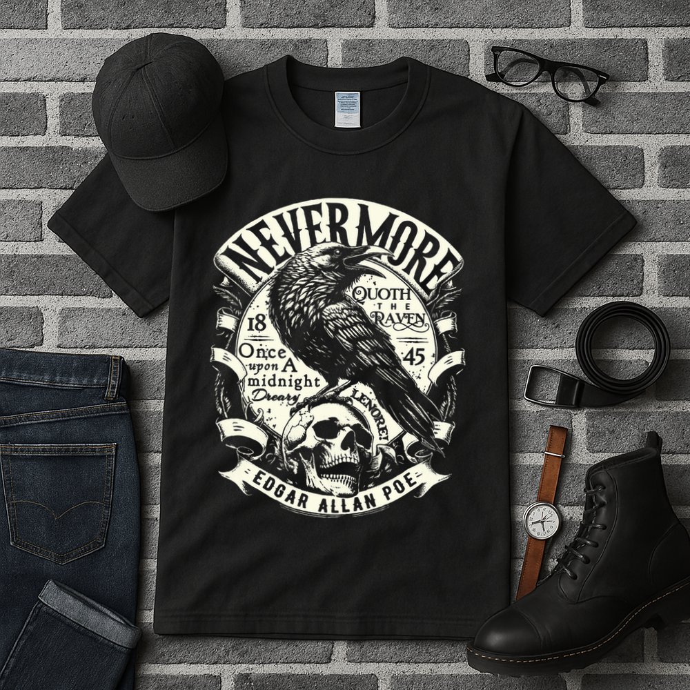 Edgar Allan Poe Quoth The Raven Tall T-Shirt