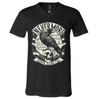 Edgar Allan Poe Quoth The Raven V-Neck T-Shirt