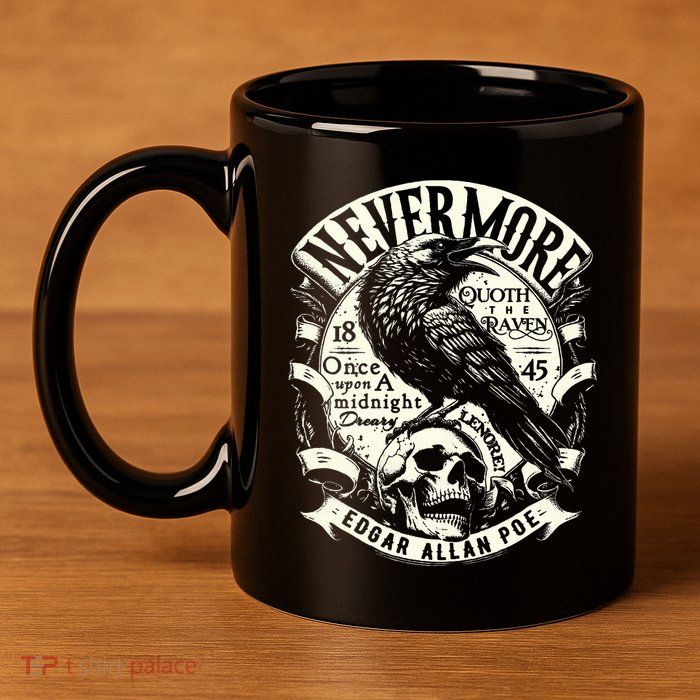 Edgar Allan Poe Quoth The Raven 11oz C Handle Ceramic Mug