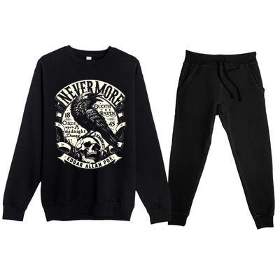 Edgar Allan Poe Quoth The Raven Premium Crewneck Sweatsuit Set