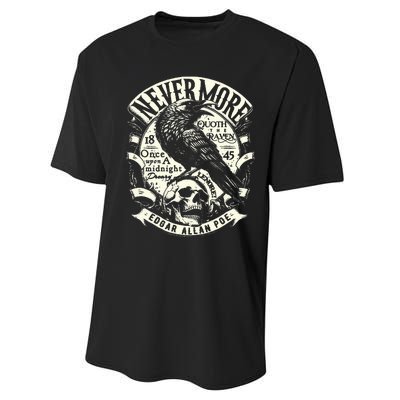 Edgar Allan Poe Quoth The Raven Performance Sprint T-Shirt