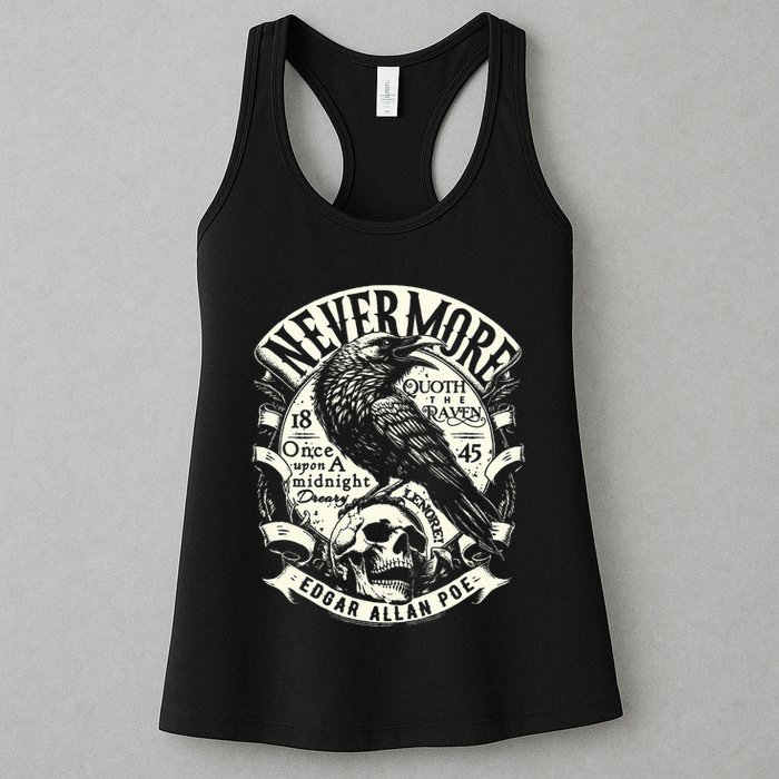 Edgar Allan Poe Quoth The Raven Womens Tank Top