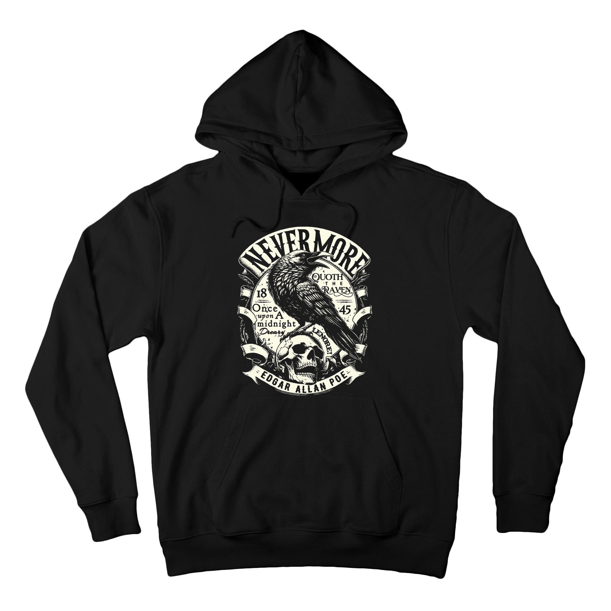 Edgar Allan Poe Quoth The Raven Tall Hoodie