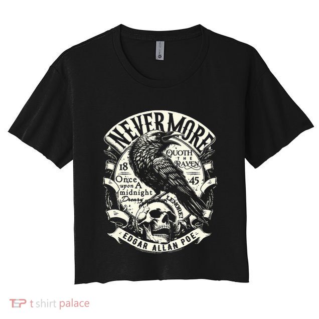 Edgar Allan Poe Quoth The Raven Crop Top