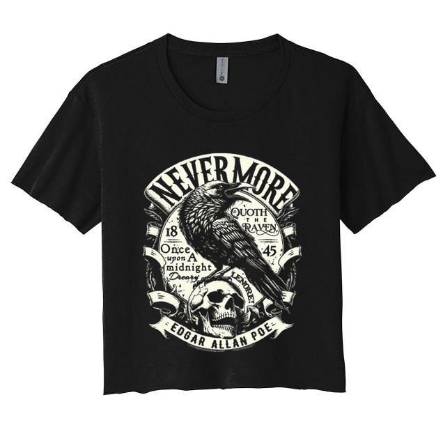 Edgar Allan Poe Quoth The Raven Crop Top