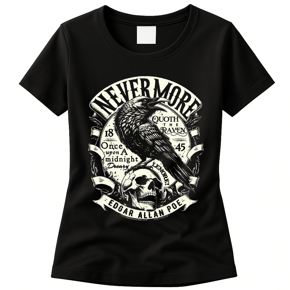 Edgar Allan Poe Quoth The Raven Womens T-Shirt
