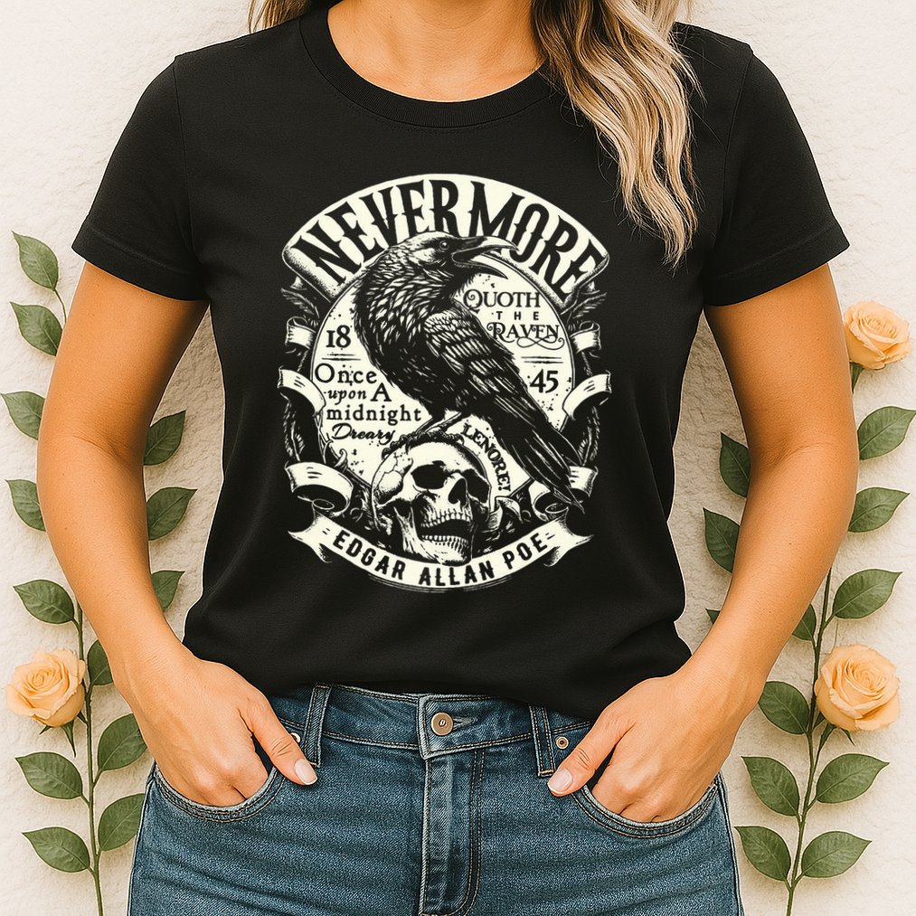 Edgar Allan Poe Quoth The Raven Womens T-Shirt