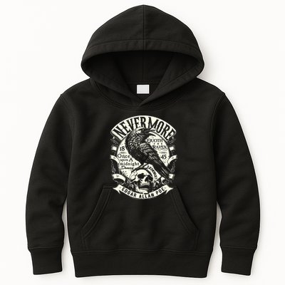 Edgar Allan Poe Quoth The Raven Kids Hoodie