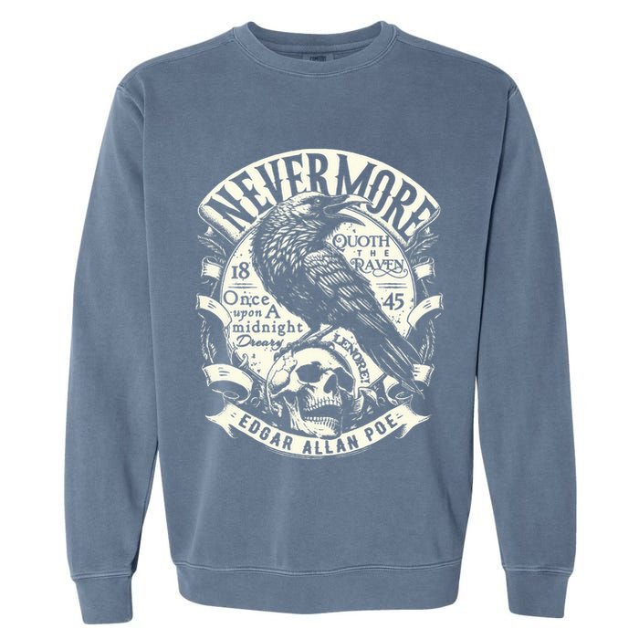 Edgar Allan Poe Quoth The Raven Garment-Dyed Sweatshirt