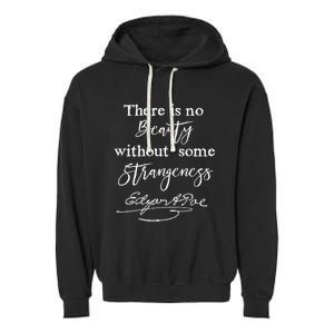 Edgar Allan Poe Writer Art Literary Gifts Gothic Bookworm Garment-Dyed Fleece Hoodie