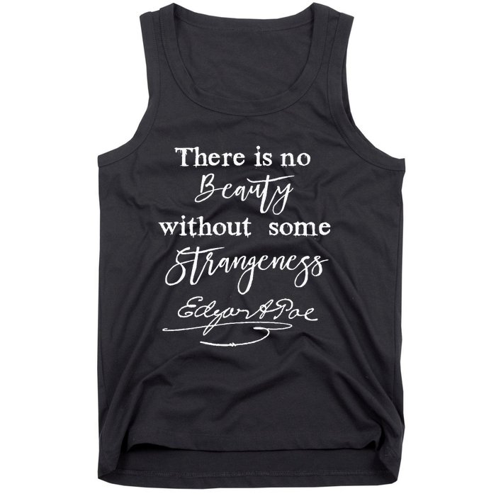 Edgar Allan Poe Writer Art Literary Gifts Gothic Bookworm Tank Top