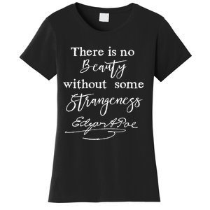 Edgar Allan Poe Writer Art Literary Gifts Gothic Bookworm Women's T-Shirt