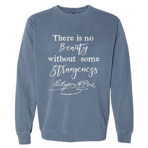 Edgar Allan Poe Writer Art Literary Gifts Gothic Bookworm Garment-Dyed Sweatshirt