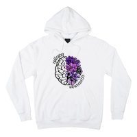 Epilepsy Awareness Purple Brain Flower Hoodie