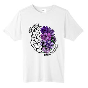 Epilepsy Awareness Purple Brain Flower Tall Fusion ChromaSoft Performance T-Shirt