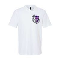 Epilepsy Awareness Purple Brain Flower Softstyle Adult Sport Polo