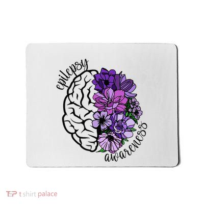 Epilepsy Awareness Purple Brain Flower Mousepad