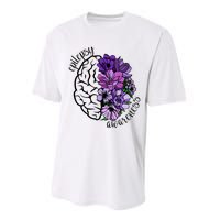 Epilepsy Awareness Purple Brain Flower Performance Sprint T-Shirt