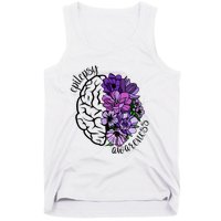 Epilepsy Awareness Purple Brain Flower Tank Top