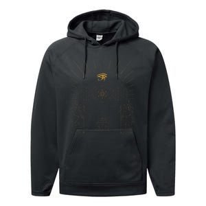 Egyptology Anubis Pyramids Symbol Kemetic Egyptian Performance Fleece Hoodie