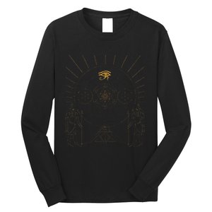 Egyptology Anubis Pyramids Symbol Kemetic Egyptian Long Sleeve Shirt