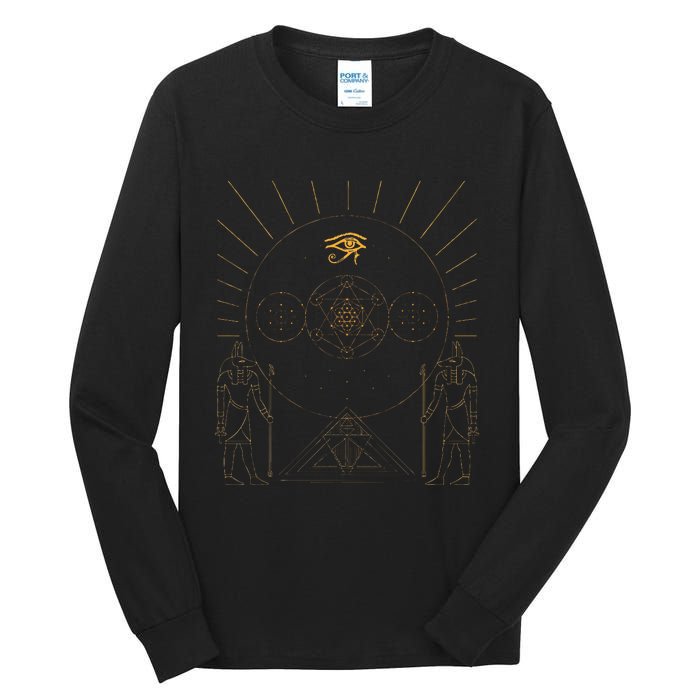 Egyptology Anubis Pyramids Symbol Kemetic Egyptian Tall Long Sleeve T-Shirt